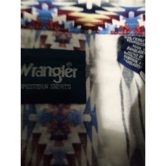Wrangler‎ Purple Men's Long Sleeve Snap Western Aztec Print Shirt Rodeo XXL - Picture 3 of 5